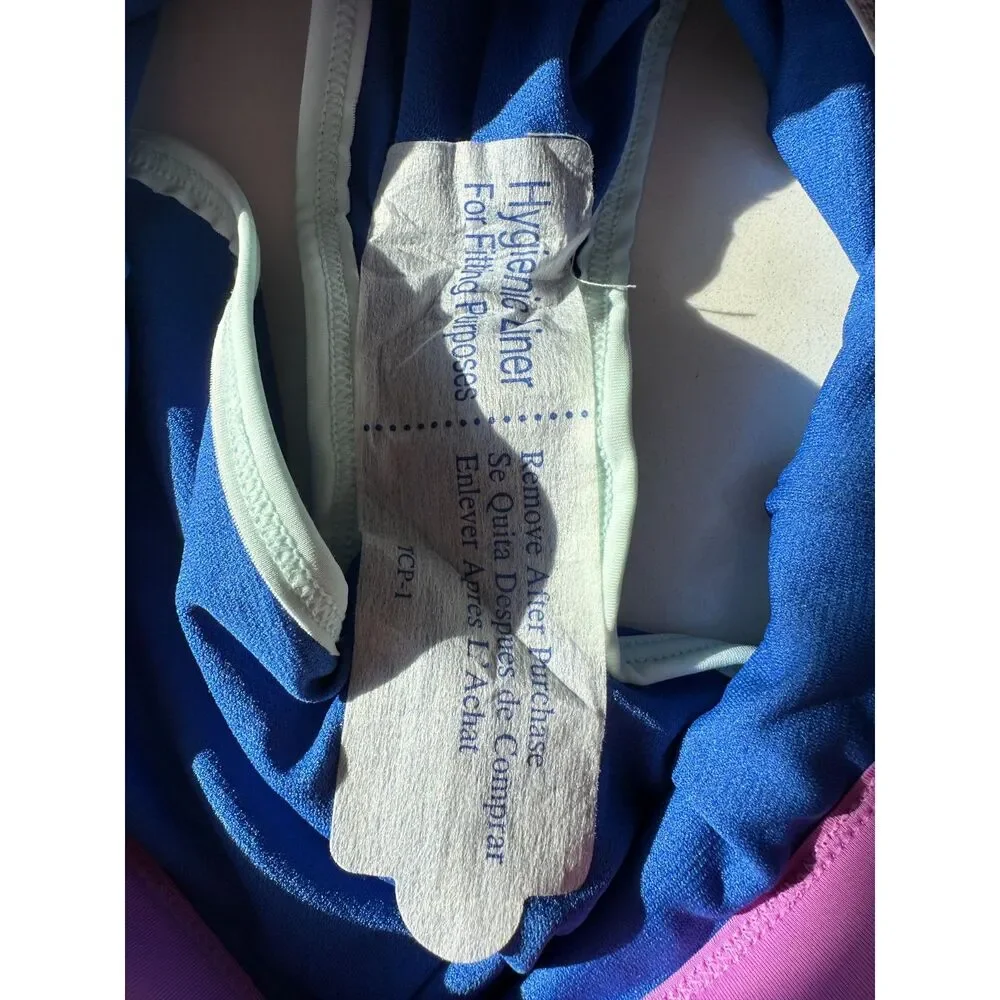NWT DSG Girls Swim Short Energized Blue Size Large